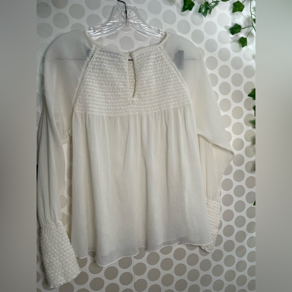 ZARA Basic women's ivory blouse  Size S. Elastic draped neckline and sleeves - Picture 8 of 15